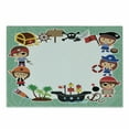 thumbnail image 1 of Party Cutting Board, Pirate Explorer in Cartoon Style Treasure Chest Ship Tropical Island, Decorative Tempered Glass Cutting and Serving Board, Small Size, Multicolor, by Ambesonne, 1 of 1
