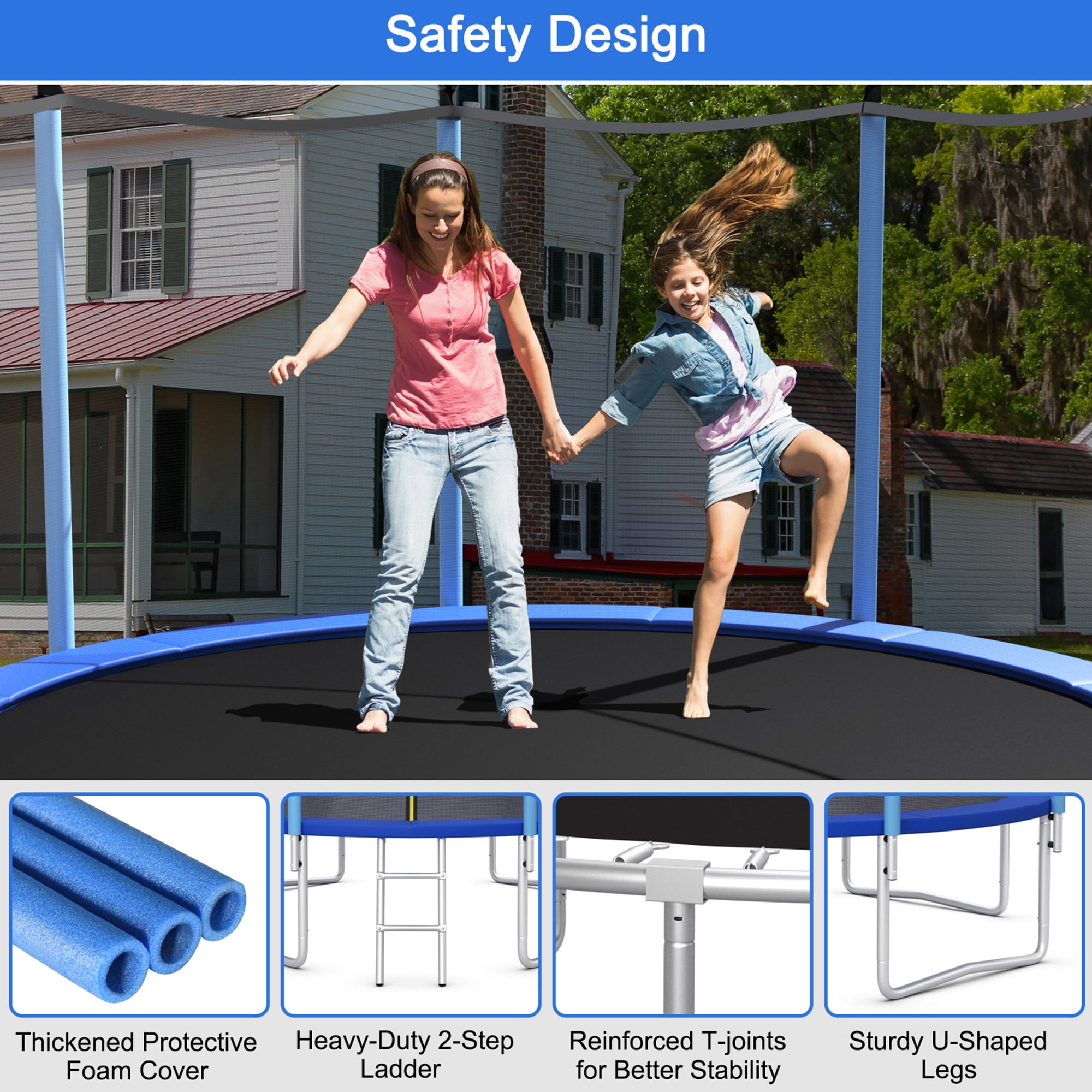 Gymax 10FT Jumping Exercise Recreational Bounce Trampoline Gymax 10FT Jumping Exercise Recreational Bounce Trampoline