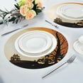 thumbnail image 4 of SKYSONIC Halloween Trees Ghosts Round Placemats for Dining Table Non-Slip Heat-Resistant Polyester Table Mats Set of 4 Washable Table Mats for Kitchen Dining Table Decoration, 4 of 5
