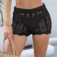 thumbnail image 4 of REDARER Womens Crochet Lace Cover Up Shorts High Waist for Summer Beach and Bikini Swimwear,L, 4 of 7