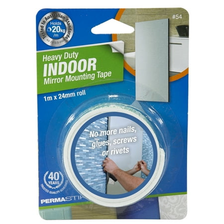 Slide Mounting - PermaStik Double Sided Mirror Mounting Tape, 3.3 Ft x 0.94 in Roll
