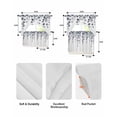thumbnail image 5 of Watercolor Leaves Swag Kitchen Curtains Sets for Windows 24 Inch Length, Simple Rustic Spring Botanical Vines Short Window Curtain Panels Swags Valances and Tiers 3 Piece Set for Cafe/Dining Room, 5 of 5