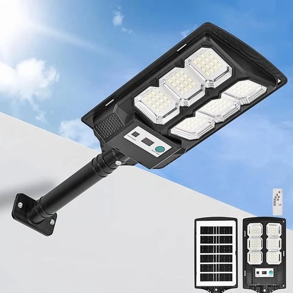 PURELY- Commercial 1000000Lm Led Outdoor Dusk To Dawn Solar Street Light Road Area Lamp