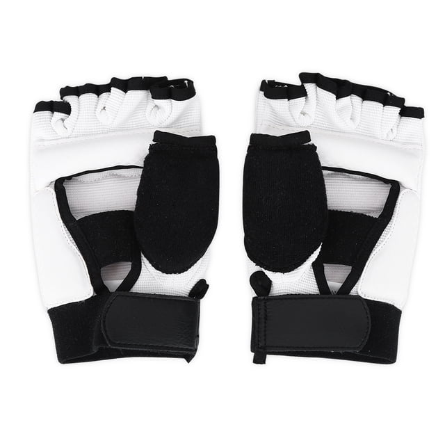 Guantes de boxeo de medio dedo, guantes de combate de taekwondo para adultos y niños, protector de pie de medio dedo para taekwondo, funcionamiento suave