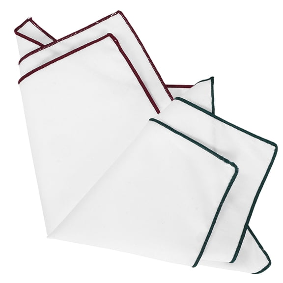 PENIKOKO 2-Pack Cotton Handkerchiefs for Men Squares Suit Wedding Decoration Accessories