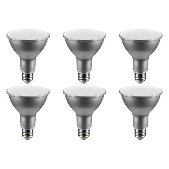 Satco S11587 PAR30LN LED Light Bulbs 11W 120V CCT Select E26 Medium Base Dimmable Wet Location (6 Pack)