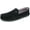 Solid Black, variant on Men's Slipper with Memory Foam, Classic Soft Microsuede Moccasin, Solid Black, Men's Size 7-8
