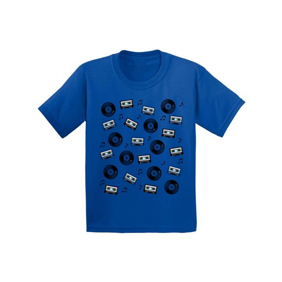 Boys Graphic Tees - Cassettes Retro T-Shirt for Youth