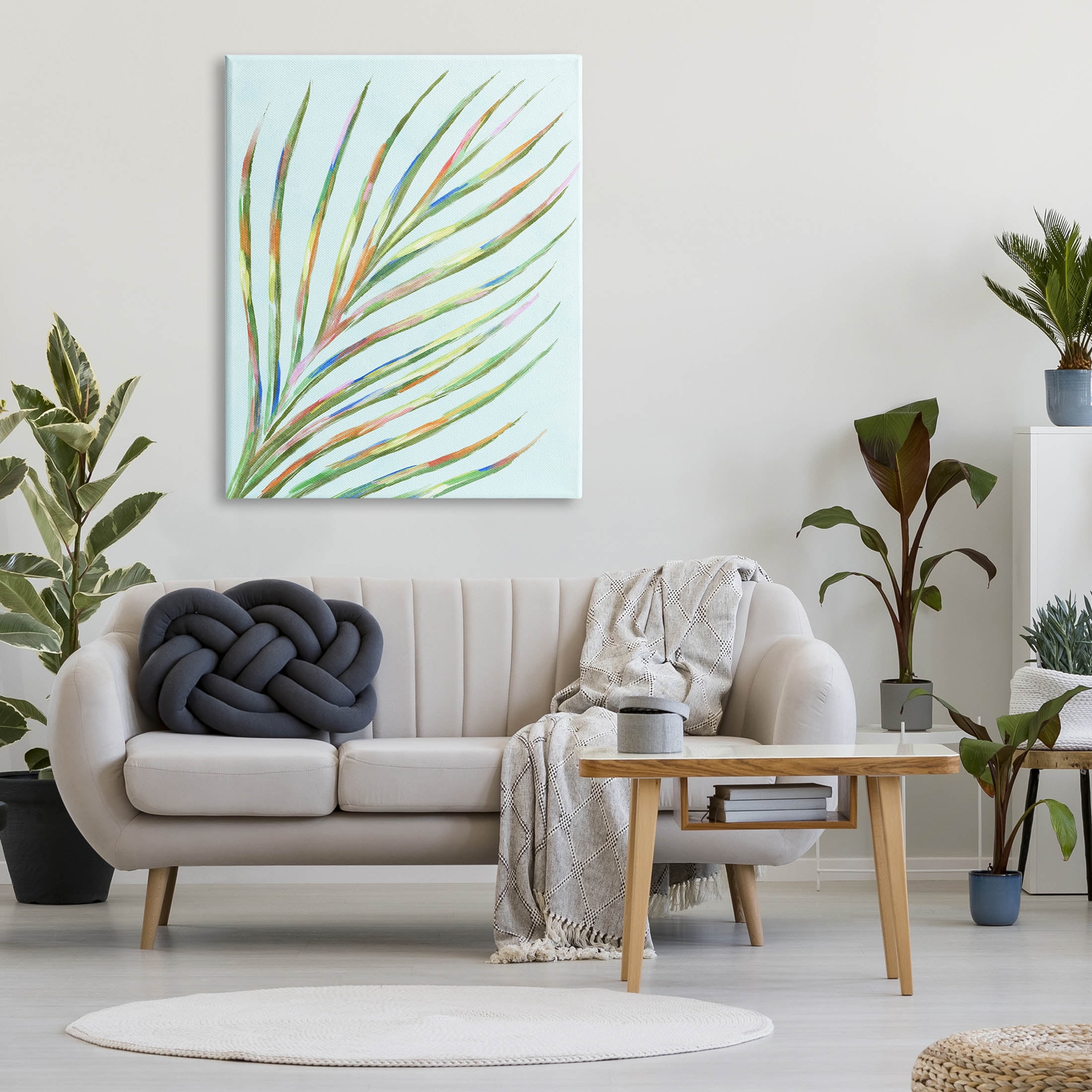 Vivid Palm Leaf Botanical Botanical & Floral Graphic Art Gallery Wrapped Canvas Print Wall Art