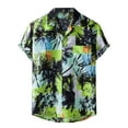 thumbnail image 6 of TIHLMK Mens Tshirts Men Hawaiian Short Sleeve Beach Shirt Printed Summer Casual Button Down Shirts, 6 of 8