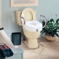 thumbnail image 2 of Carex Health Brands E-Z Lock White Elevated Toilet Seat Aluminum/Plastic 5 in. H X 22 in. L, 2 of 6