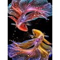 thumbnail image 2 of Cuadros Decorativos 5D bricolaje taladro redondo completo diamante pintura Koi Kit decoración del hogar Craft (ZQ167) Wdftyju embutido en tela, 2 of 9