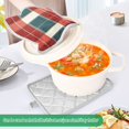 thumbnail image 3 of Yayeee Pot Holders Kitchen Heat Resistant with Pockets 7"x9.8" Cotton Oven Cooking Hot Pads, Vibrant Red Tartan Pattern, 3 of 7