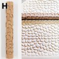 thumbnail image 4 of Paokuoon Clay Texture Clear Texture Wooden Rolling Pin Food Grade Slab Printing Handmade Pottery Clay Stamp Leaves Snowflake Water Ripple Pattern, 4 of 8
