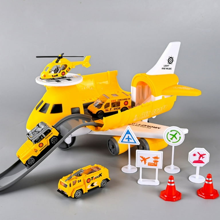 Children Airplane Vehicle Stability Aircraft Inertia Airplane Large Set SANWOOD Slides Long Storage Toy,1 for Airplane Toy High Toy Broken-Proof Transport