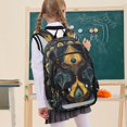 thumbnail image 7 of FORMRS School Backpack 17" Student Travel Bag with Laptop Compartment, Navy Blue Art Pattern, 7 of 7