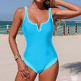 thumbnail image 4 of WAYUTE One Piece Swimsuit Women Casual Athletic Swimsuit Slim Fit Monokini for Swimming Beach Wear Tummy Control Bathing Suit, 4 of 5