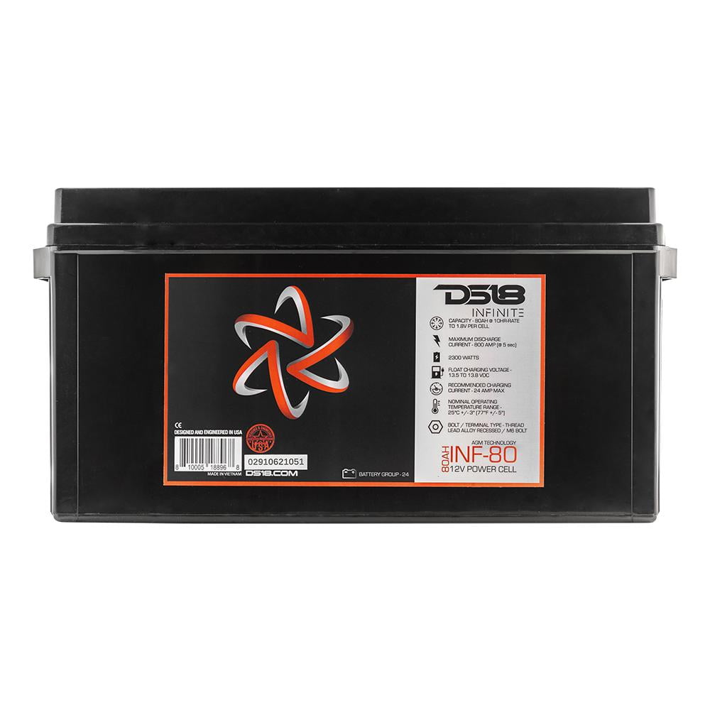 DS18 INF-80AH High-Capacity Car Audio Power Cell Battery: 80 Ampere-Hours