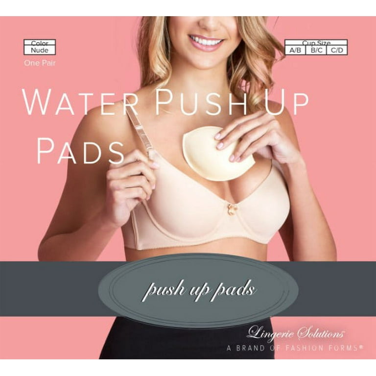 Lingerie Solutions Women's Water Push-up Pads Nude Bra Inserts