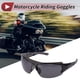 thumbnail image 2 of Gafas de motocicleta únicas 1 Pc, gafas de sol ciclismo de tri-acetato de celulosa PC, lentes gris oscuro, marco negro y gris, 2 of 6