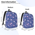 thumbnail image 3 of Lsque Flamingo Pattern Canvas Daypack, Durable Backpack, High-quality Versatile Backpack,Vintage Compact Backpack-Small, 3 of 6