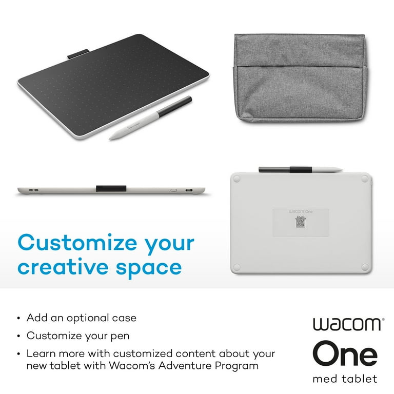 Wacom One Medium Bluetooth Graphics Drawing Tablet, 9.9x7.1 inch