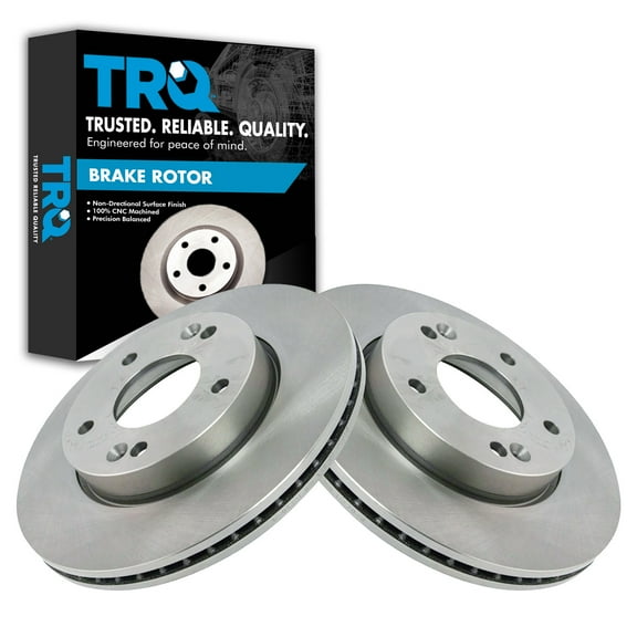 TRQ Front Brake Rotors Set Vented Fits Select 2010-2011 Kia Soul