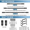 thumbnail image 5 of Urbanest Adjustable Single Curtain Rod Set Zinc Cast With Diamond Beads Beverly Finials – 3/4-Inch Diameter, With Black Rod, 48–84 Inches, 5 of 6