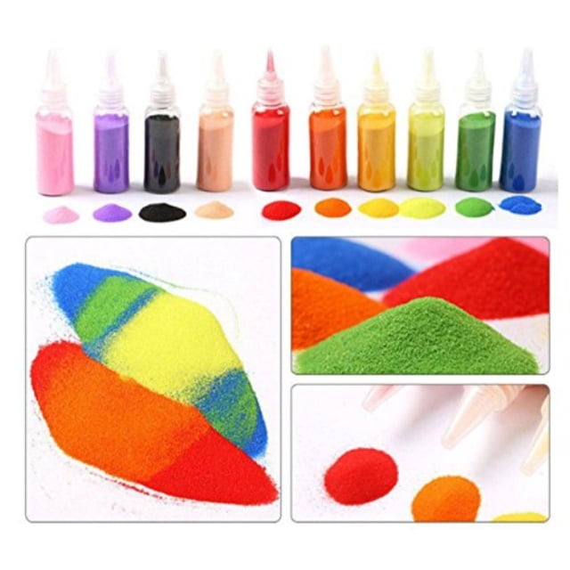 12 pack toy scenic sand art kit, sand painting, 12 colors