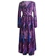 thumbnail image 5 of Vestido maxi casual de verano para mujer Vestido largo con vuelo floral bohemio con cuello en V para la playa Fridja yut3234, 5 of 6