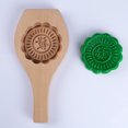 thumbnail image 3 of CAROOTU Carved Wooden Mooncake Cookie Stencils DIY Gingerbread Template Practical Kitchen Baking Tools Easy Operation New, 3 of 7