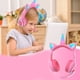thumbnail image 2 of Auriculares Unicorn Kids para niñas, niños, adolescentes, auriculares inalámbricos Bluetooth para niños con diadema ajustable, auriculares en la oreja con micrófono/luz LED (rosa) TUNC Sencillez, 2 of 3