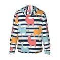 thumbnail image 3 of Kll Colorful Llama Print Men'S Women’s Upf 50+ Sun Protection Outdoor Hoodie Jacket Long Sleeve Fishing Hiking Performance Shirt- Small, 3 of 8