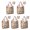 Light Halloween Pumpkins, variant on 5 Pack Foldable Shopping Bag,Minimalist Halloween Ghosts Pattern Reusable Grocery Bags with Pockets,Large Reusable Tote Bags with Handles Waterproof & Lightweight