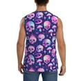 thumbnail image 4 of Fotbe Men's Skull rainbow color Print Men's Sleeveless Muscle Tank Tops Casual T-Shirts for Gym Workout Beach-Small, 4 of 8