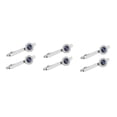 thumbnail image 4 of WORGEOUS 6 Pcs  Mens Tie Clip Fashion Necktie Bar Alloy Durable Silver Crystal Men's Tie Clip(T1005+T1008), 4 of 8