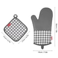 thumbnail image 3 of Titular de la olla,Guantes de silicona resistentes al calor para horno, guantes antideslizantes para Tomshoo Gris, 3 of 7