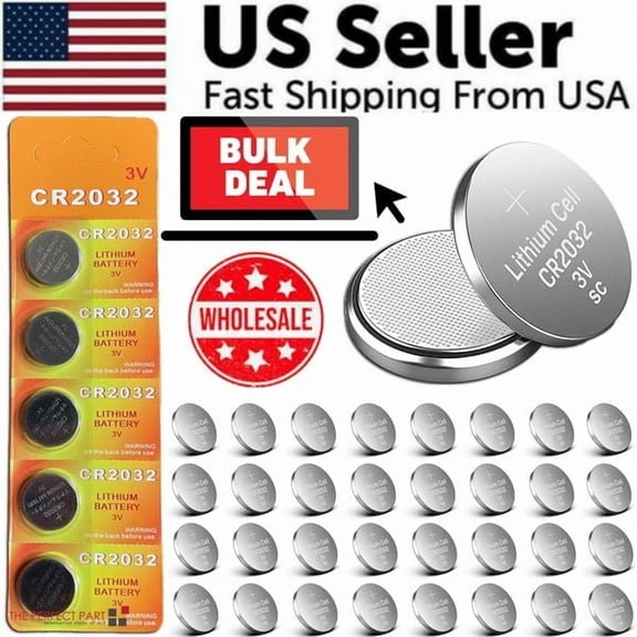 5-Pack 3V CR2032 Lithium Coin Cell Batteries - Reliable Long-Lasting Power for Remote Controls, Watches, Key Fobs & More (Compatible with CR 2032, BR2032, DL2032)