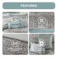 thumbnail image 7 of Madison Park Luxury 24PCs Comforter Set with Window Curtains,Room in a Bag,24 pieces-Teal,Queen, 7 of 7