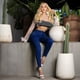 thumbnail image 3 of Jeans Mujer Super Skinny Push Up Tiro Medio Azul Medio, 3 of 6