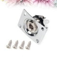 thumbnail image 3 of hengzirui guitar input jack 1/4 Inch 6.35mm Guitar Jack Plate Socket Copper Guitar Pickup Output Jack Plug with Jack Plate Screws for Electric Guitar Bass (Silver), 3 of 6