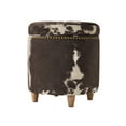 thumbnail image 6 of The Pioneer Woman Harper Round Storage Ottoman, Cowhide, 17.72 in, 6 of 10