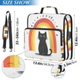 thumbnail image 2 of FORMRS Zipper Binder with Shoulder Strap 2-inch Ring 500 Sheet Capacity File Bag, Black Cat Rainbow, 2 of 5
