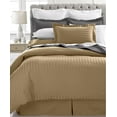 thumbnail image 2 of Ultra Soft 1800 Series 3 PC Striped Duvet Set (Full/Queen, Taupe), 2 of 3