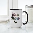 thumbnail image 4 of CafePress - He's Mine Gay Pride Large Mug - 15 oz Ceramic Large White Novelty Mug, 4 of 4