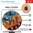 thumbnail image 3 of Wall Clock Abstract Painting Kids Art Decor 10-Inch Silent Wooden Wall Clock, Battery Operated (AA Batteries Not Included), Artistic Home Decor, 3 of 7