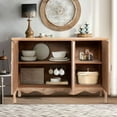 thumbnail image 6 of Heynemo 3-Door Accent Cabinet, Wood Vintage Sideboard, Entryway Rustic Buffet Storage Cabinet for Kitchen, Dining Room, Living Room, Bedroom, Natural, 6 of 9
