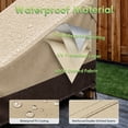 thumbnail image 4 of MR. COVER Waterproof Patio Chaise Lounge Cover, 600D Heavy Duty Outdoor Lounge Chair Covers, UV Resistant Patio Furniture Covers,86"L x 34"W x 34"H, 2 Pack, Brown & Khaki, 4 of 10