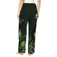 thumbnail image 3 of Picia Palm Leaves And Exotic Birds Womens Soft Woven Cotton Elastic Waistband Sleep Pajama Pant Lounge Sleep Pant With Pockets And Drawstring-X-Large, 3 of 9