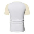 thumbnail image 5 of Lroveb Mens Spring Summer Casual Sports Color Block Raglan Sleeves Round Neck T Shirt Mens Top, 5 of 5